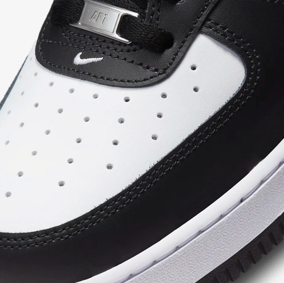 PANDA NIKE AIR FORCE 1 '07 LOW DOUBLE TONE WHITE SWOOSH PANDA - Picture 8 of 10